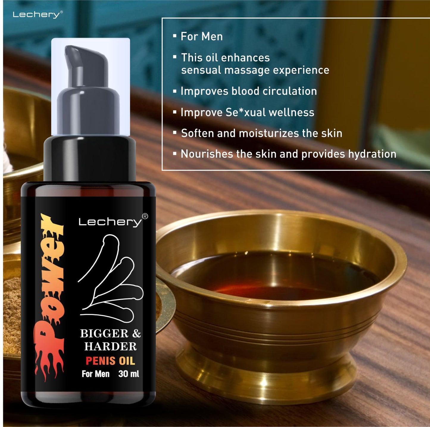 LECHERY BIGGER &  HARBEL PENIS MASSAGE OIL